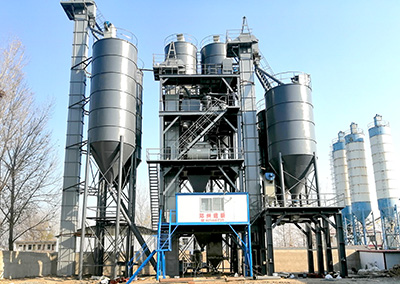 漯河一套30万吨干粉砂浆生产线设备投产